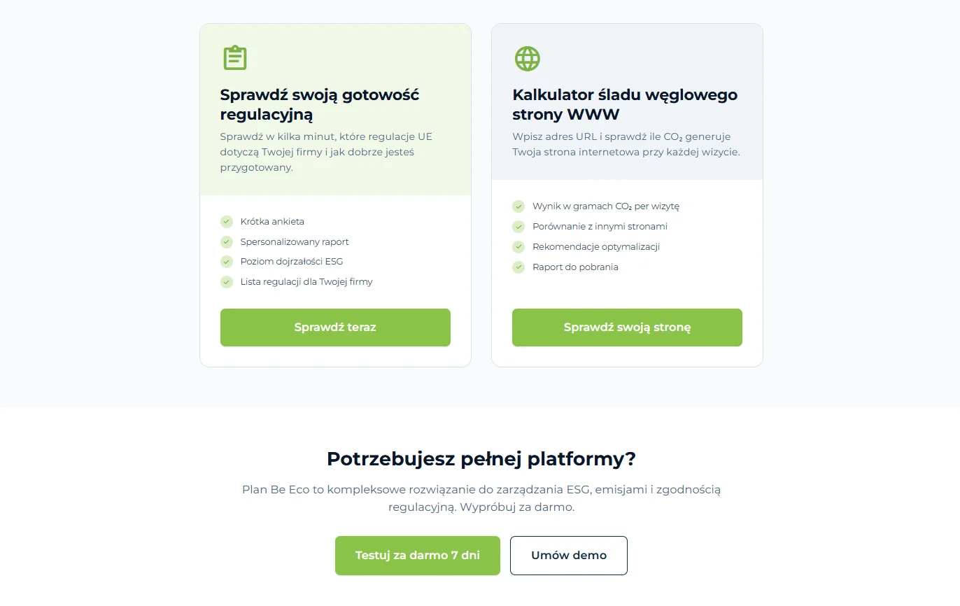 Bezpłatne narzędzia ESG
