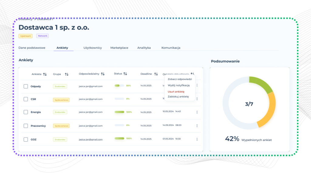 plan-be-eco-suplier-zaawansowana-technologicznie-platforma-do-raportowania-ESG-dekarbonizacji-łańcucha-dostaw_zarządzanie-dostawcami